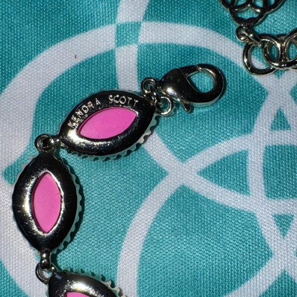 Vintage Kendra Scott Jana Hot Pink Bracelet with Gold Accents - Picture 5 of 7